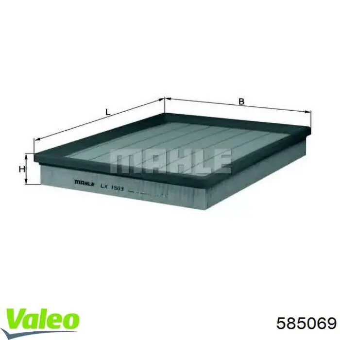 Купить 585069 VALEO Автомобильный фильтр воздуха