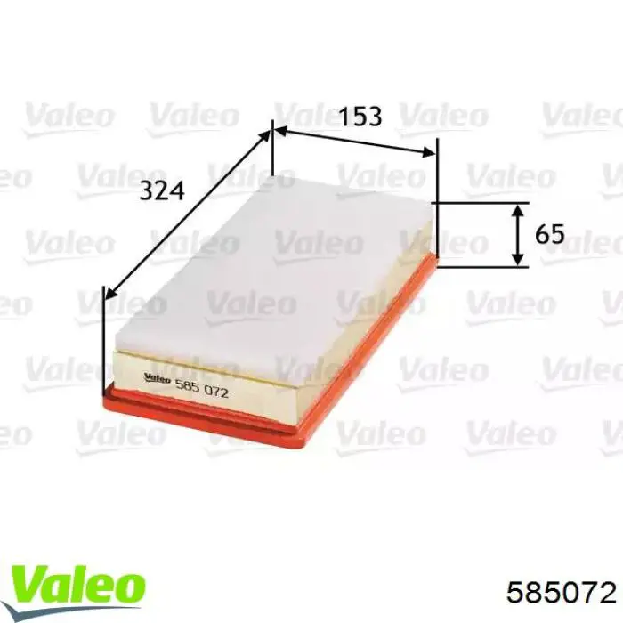 585072 VALEO воздушный фильтр