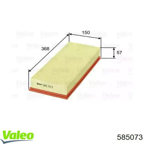 585073 VALEO воздушный фильтр