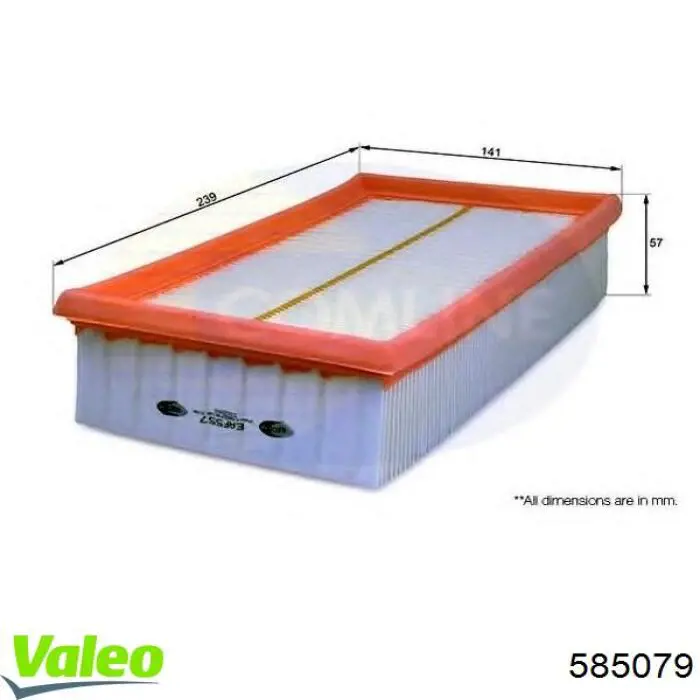 Купить 585079 VALEO Автомобильный фильтр воздуха