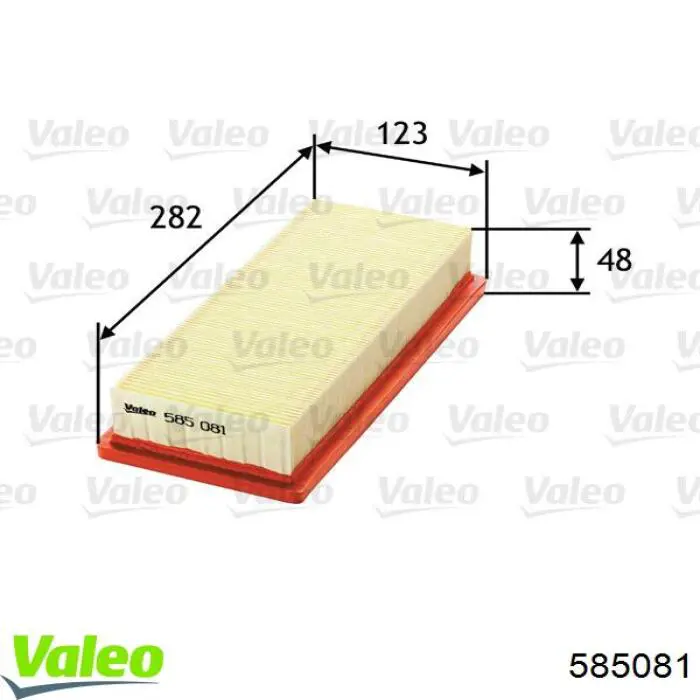 585081 VALEO воздушный фильтр
