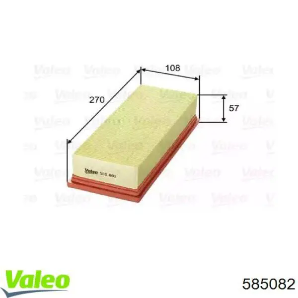 Воздушный фильтр 585082 VALEO