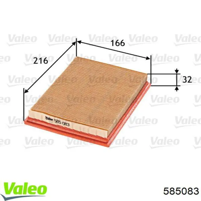 585083 VALEO Воздушный фильтр двигателя