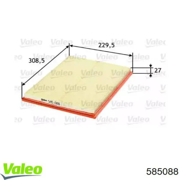585088 VALEO воздушный фильтр