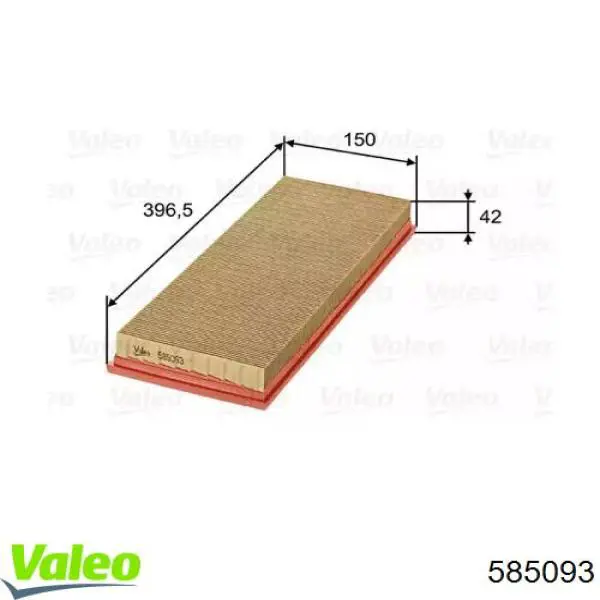 585093 VALEO воздушный фильтр