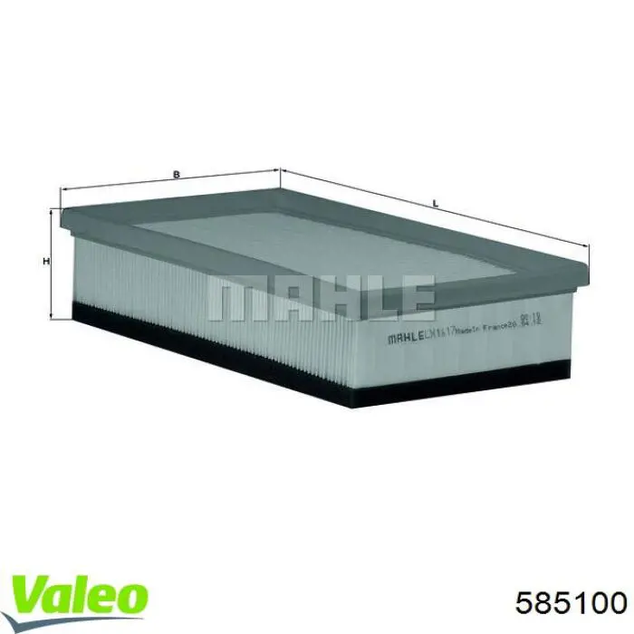 Купить 585100 VALEO Автомобильный фильтр воздуха
