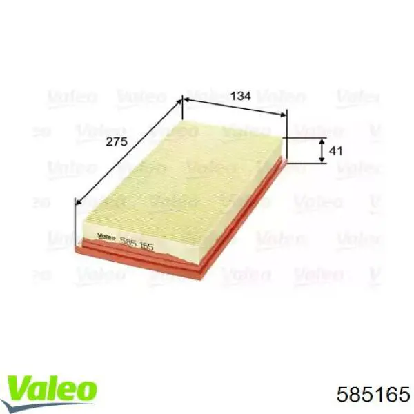 585165 VALEO воздушный фильтр