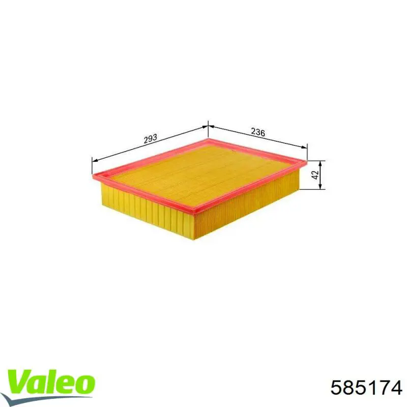 Купить 585174 VALEO Автомобильный фильтр воздуха