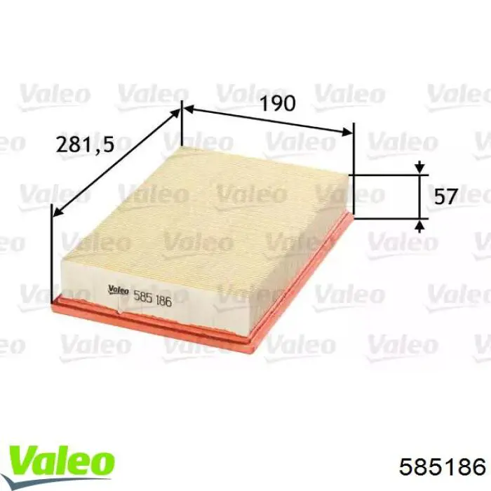 Воздушный фильтр 585186 VALEO