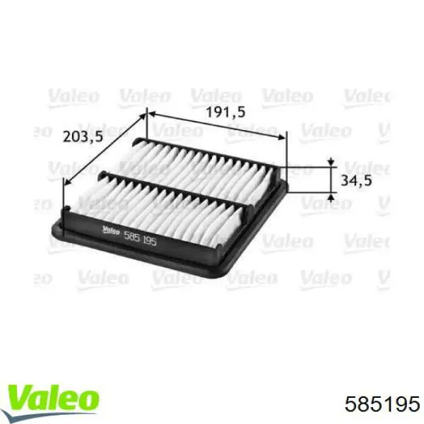 585195 VALEO воздушный фильтр