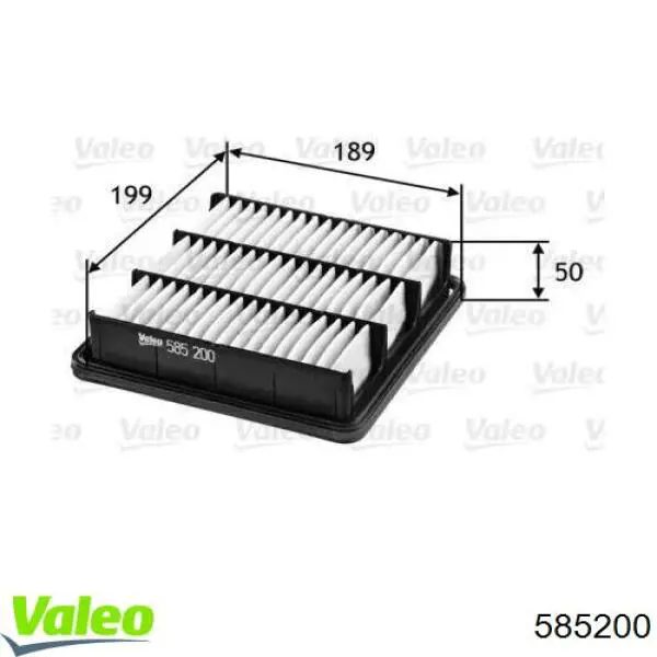 Воздушный фильтр 585200 VALEO