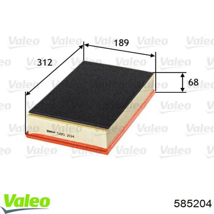 585204 VALEO Воздушный фильтр двигателя