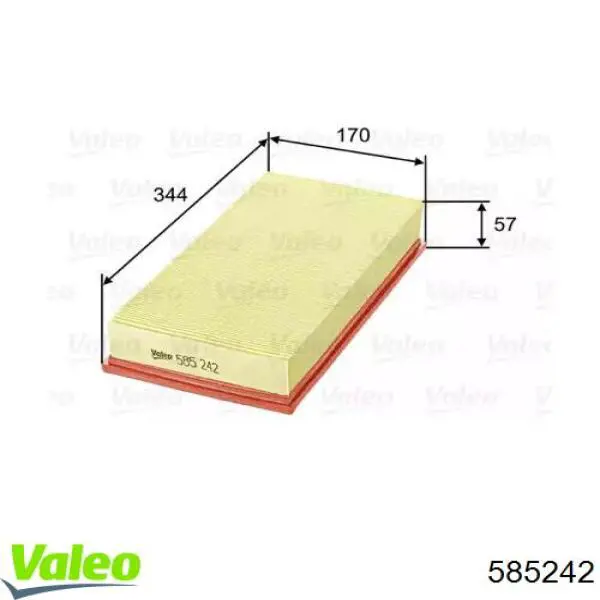 Воздушный фильтр 585242 VALEO