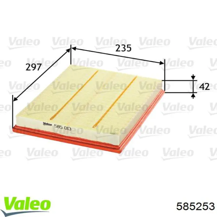 Элемент воздушного фильтра VALEO 585253 цена, от 6.20 USD