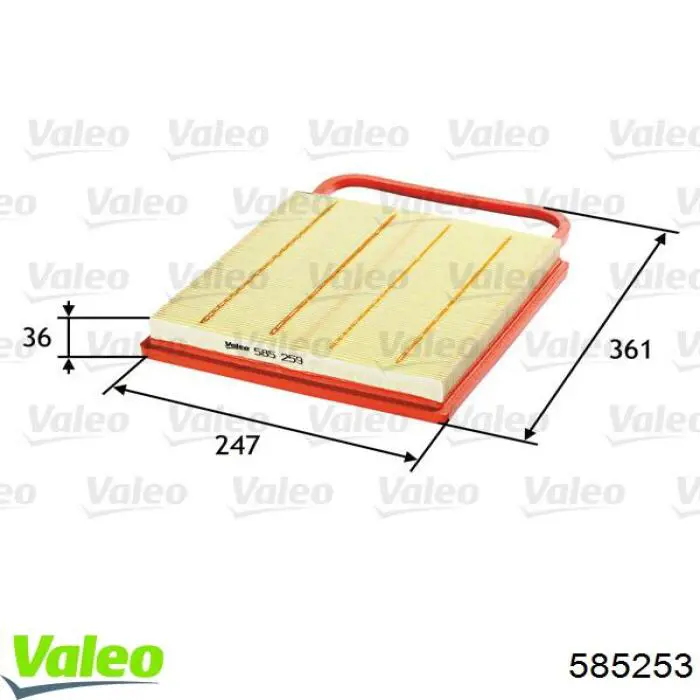 Фильтр воздушный VALEO 585253