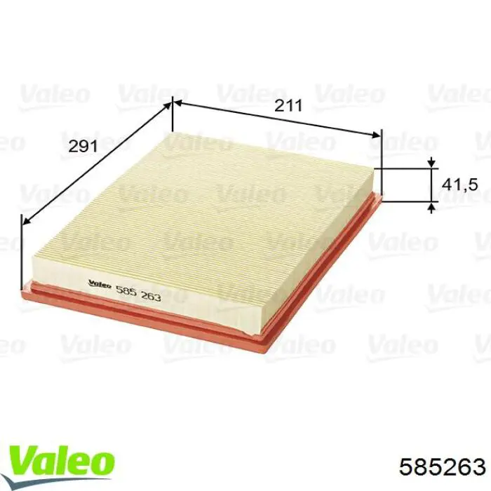 585263 VALEO Воздушный фильтр двигателя