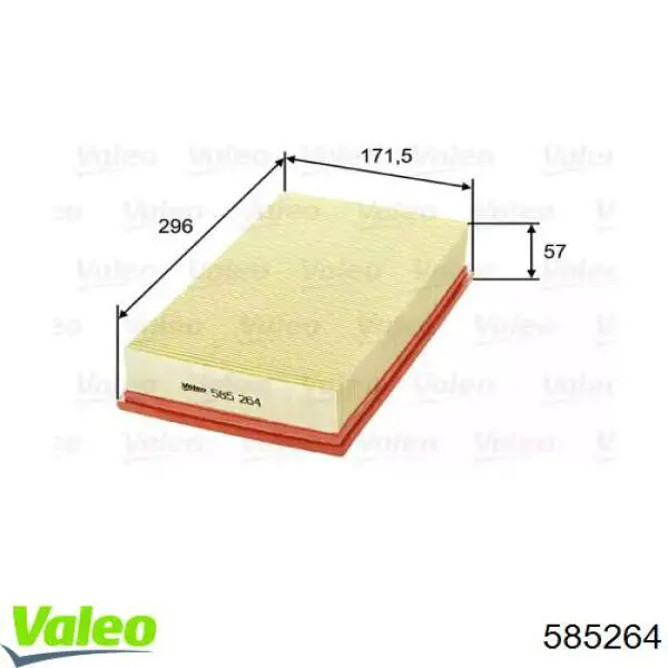 Купить 585264 VALEO Автомобильный фильтр воздуха