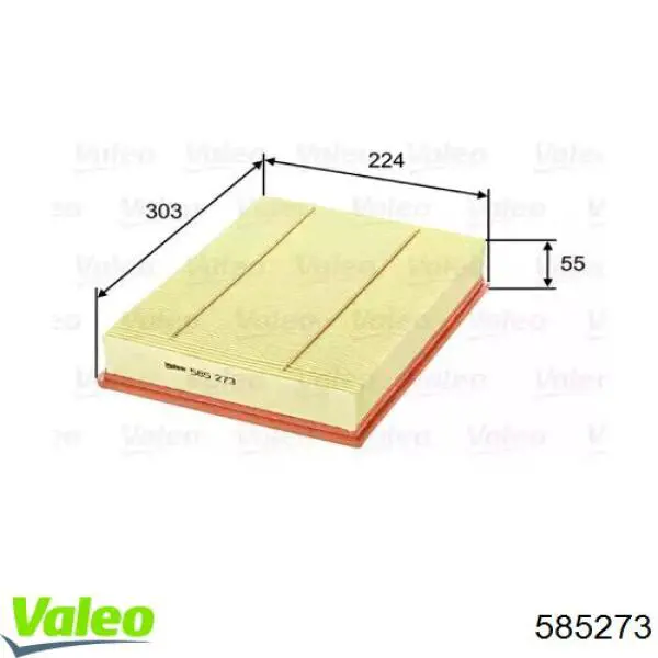585273 VALEO Воздушный фильтр двигателя
