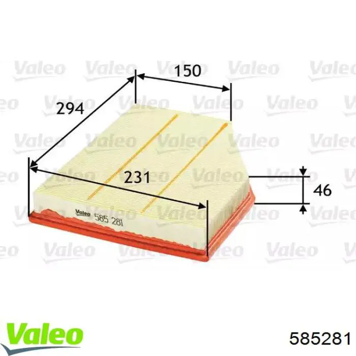 585281 VALEO воздушный фильтр