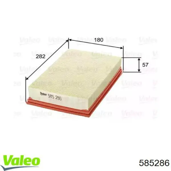 Купить 585286 VALEO Автомобильный фильтр воздуха