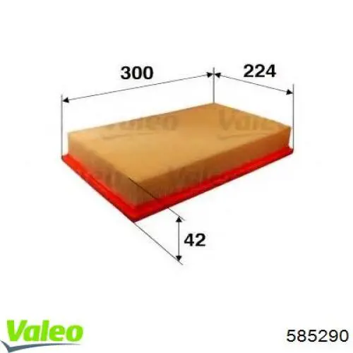 Воздушный фильтр 585290 VALEO
