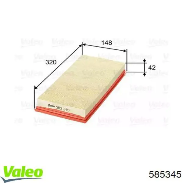 Воздушный фильтр 585345 VALEO