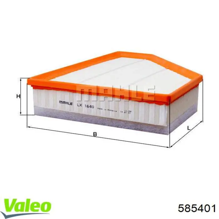 585401 VALEO Воздушный фильтр двигателя