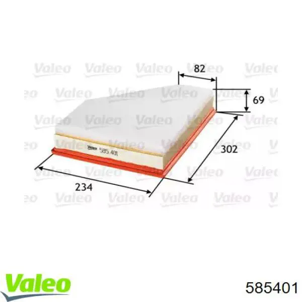 Воздушный фильтр 585401 VALEO
