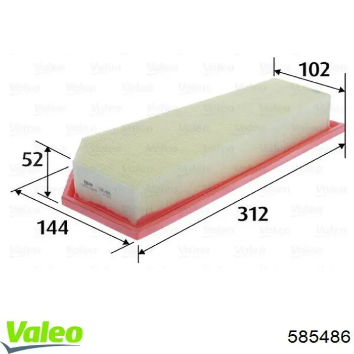 Воздушный фильтр 585486 VALEO