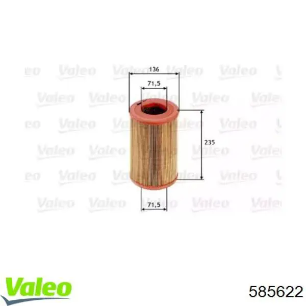 Воздушный фильтр 585622 VALEO