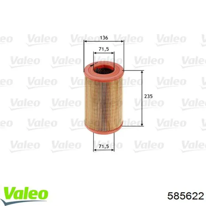 Воздушный фильтр 585622 VALEO