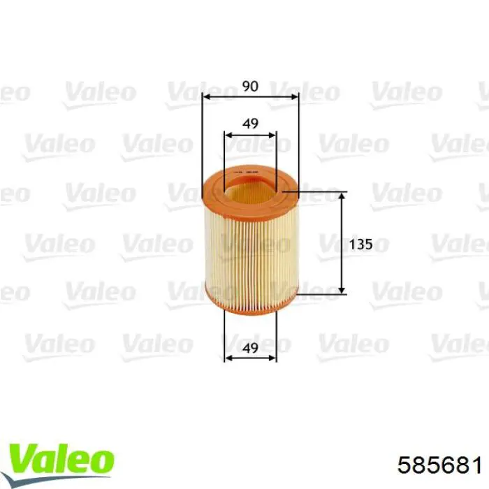 Воздушный фильтр 585681 VALEO