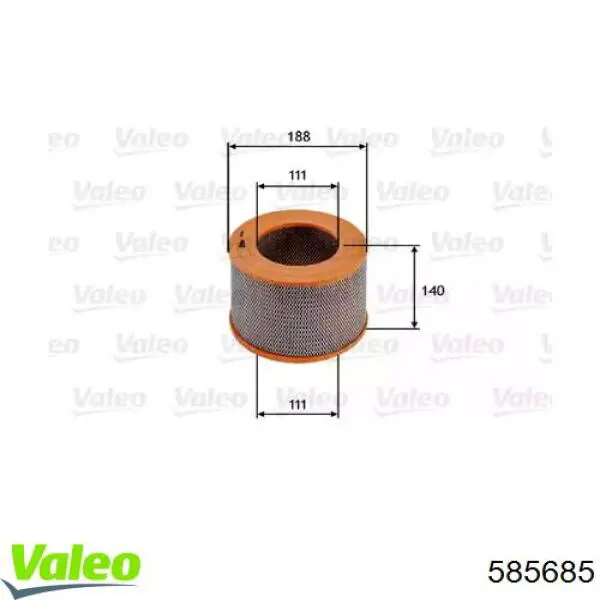 Купить 585685 VALEO Автомобильный фильтр воздуха