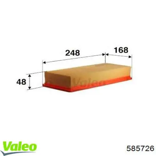 Фильтр воздушный VALEO 585726