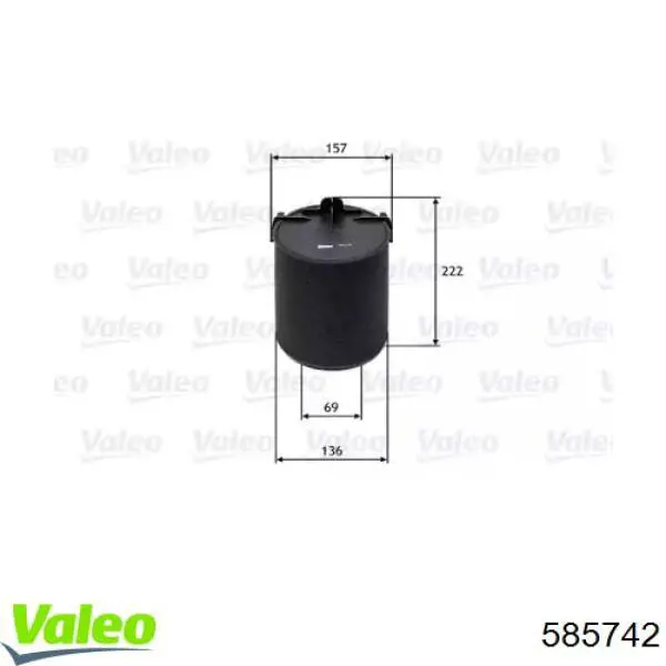 585742 VALEO Воздушный фильтр двигателя