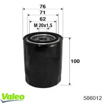586012 VALEO масляный фильтр