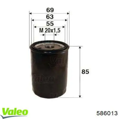 Filtro de aceite 586013 VALEO