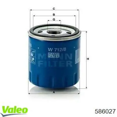 Filtro de aceite 586027 VALEO