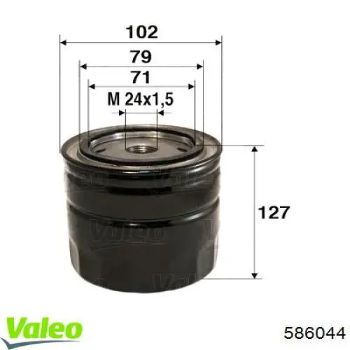 Filtro de aceite 586044 VALEO
