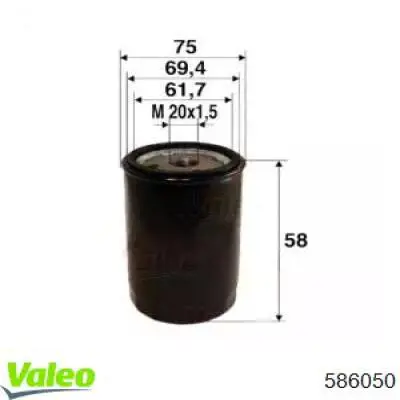 Filtro de aceite 586050 VALEO