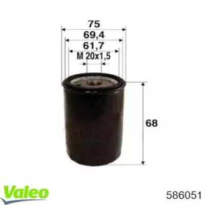 586051 VALEO масляный фильтр
