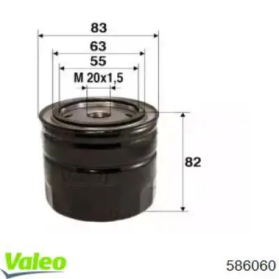 586060 VALEO масляный фильтр