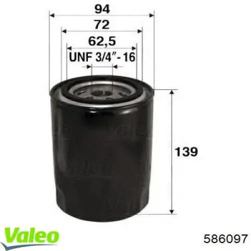 Купить 586097 VALEO Фильтр центробежный очистки масла
