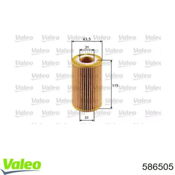 Filtro de aceite 586505 VALEO