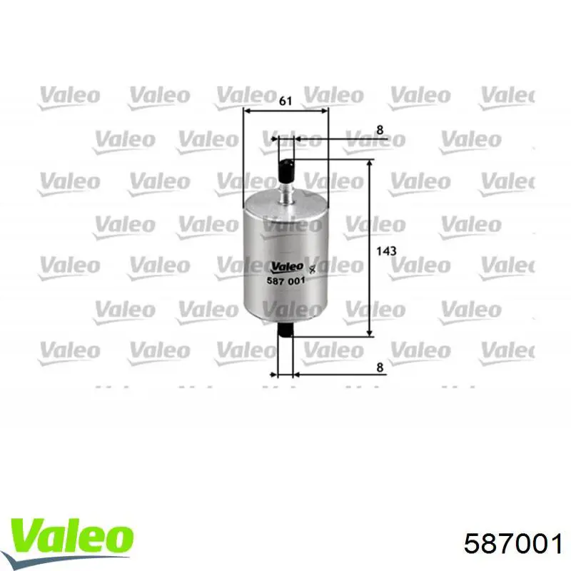 Топливный фильтр 587001 VALEO
