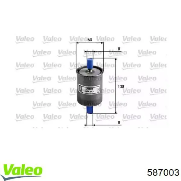 Купить 587003 VALEO Фильтр-отстойник топлива грубой очистки