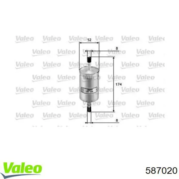 587020 VALEO топливный фильтр