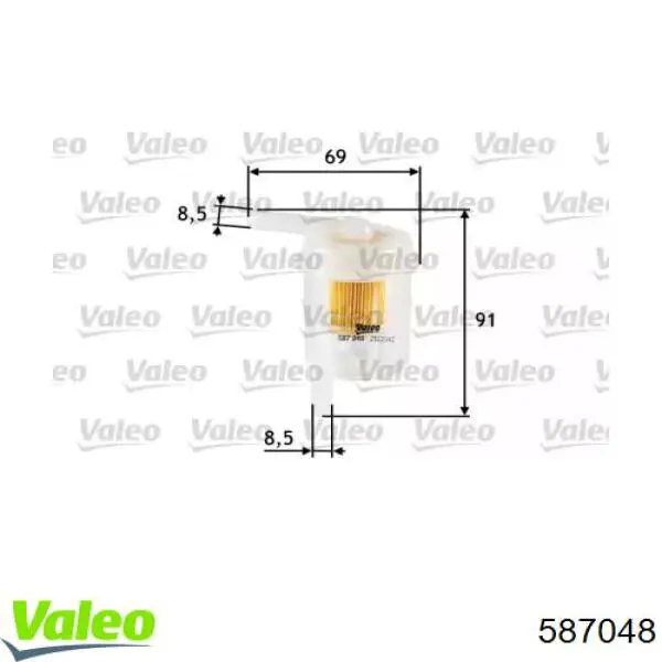 587048 VALEO топливный фильтр
