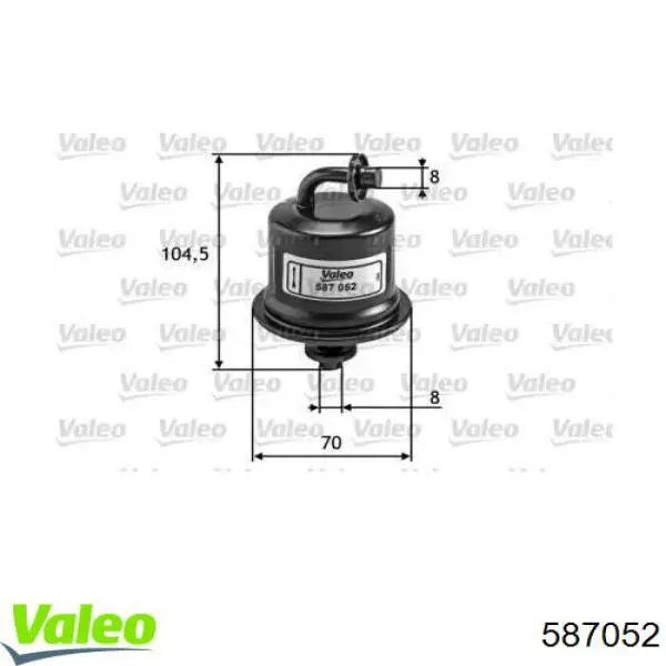 Топливный фильтр 587052 VALEO