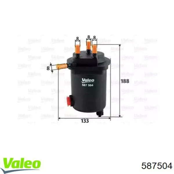 587504 VALEO топливный фильтр